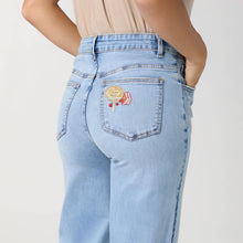 Load image into Gallery viewer, EverStretch Wide Leg Crop with Embroidered Cuff