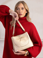 Load image into Gallery viewer, Corinna Bucket Bag ā Two-Tone Canvas Guitar Strap | M2765 : Brown