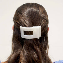 Load image into Gallery viewer, Flat Rectangle Hair Clip | Small | Coconut White