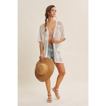 Load image into Gallery viewer, Seaside Bloom Knit Kimono Cardigan