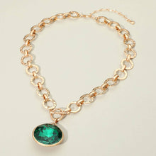 Load image into Gallery viewer, Bold Oval Gemstone Necklace