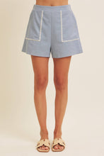 Load image into Gallery viewer, Seabreeze Embroidered Linen Shorts