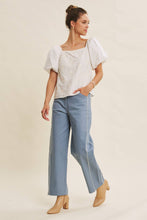 Load image into Gallery viewer, Ivory Bloom Square Neck Blouse
