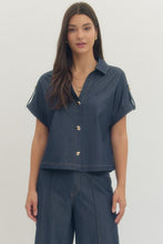 Load image into Gallery viewer, Classic Charm Denim Button Top