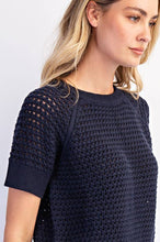 Load image into Gallery viewer, Coastal Breeze Crochet Sweater Top