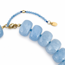 Load image into Gallery viewer, Chunky Resin & Natural Stone Bead Necklace: Honey Caramel