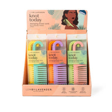 Load image into Gallery viewer, *Lemon Lavender Knot Today Detangling Shower Comb