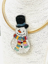 Load image into Gallery viewer, HOLIDAY - Snowman Necklace (white/multi) BNK1208
