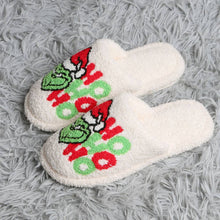 Load image into Gallery viewer, /HO HO HO Holiday Grinch  Slippers
