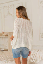 Load image into Gallery viewer, Relaxed Fit Dolman Sleeves Open Knit Top
