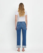 Load image into Gallery viewer, Vervet HIGH RISE CUFFED STRAIGHT JEANS
