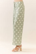Load image into Gallery viewer, Polka Dot high-rise wide leg pants: White Black / L

