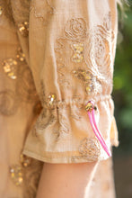 Load image into Gallery viewer, Floral Embroidered and Sequins Button Down Top
