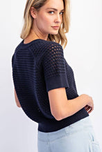 Load image into Gallery viewer, Coastal Breeze Crochet Sweater Top
