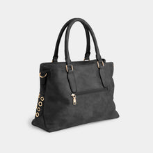 Load image into Gallery viewer, Amabel Double Compartment Grommet Tote: Black
