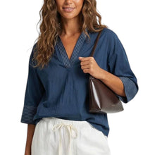 Load image into Gallery viewer, Midnight Breeze Contrast Popover Top
