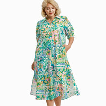 Load image into Gallery viewer, Folk Print Midi Dress
