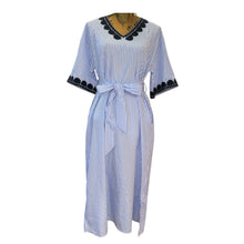 Load image into Gallery viewer, Coastal Charm Embroidered Midi Dress

