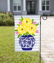 Load image into Gallery viewer, Garden Flag - Spring Yellow Floral Vase: 12&quot; x 18&quot; - Double-Sided

