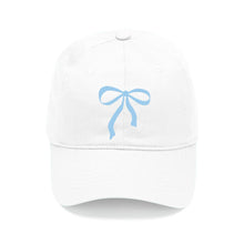 Load image into Gallery viewer, Bow Embroidered Cap: Hot Pink/White
