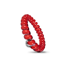 Load image into Gallery viewer, Scarlet Red - Small Spiral Hair Coils, Hair Ties, 3-pack
