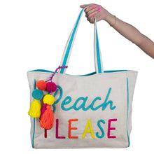 Load image into Gallery viewer, Beach PLEASE Wholesale Canvas Tote Bag: Beige Canvas
