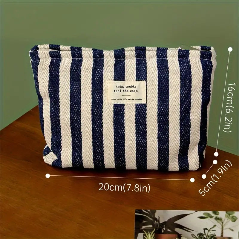 Stripped Cosmetic Bag