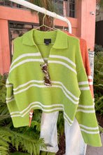 Load image into Gallery viewer, STRIPE V NECK COLLAR SWEATER

