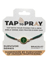 Load image into Gallery viewer, Tap To Pray™ - Survivor Series Handmade Bracelets: Coral + Cross
