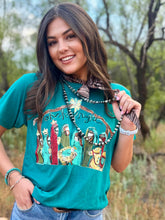 Load image into Gallery viewer, Callie's Oh Holy Night Nativity Tee: Jade / S
