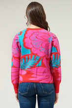 Load image into Gallery viewer, Zinnia Floral Gathered Shoulder Sweater
