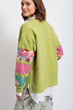 Load image into Gallery viewer, MIXED PRINT SLEEVES TERRY PULLOVER
