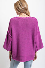 Load image into Gallery viewer, WIDE DOLMAN SLEEVE CHUNKY KNITTED BOXY SWEATER -CURVY
