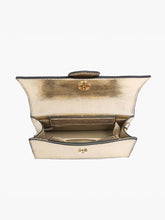 Load image into Gallery viewer, Capri Metallic Satchel – Crossbody Strap Bag | EH2570: Black
