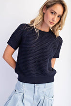 Load image into Gallery viewer, Coastal Breeze Crochet Sweater Top
