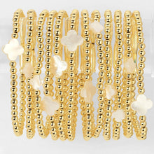 Load image into Gallery viewer, 4mm Bracelet With Shell Quatrefoil Accents
