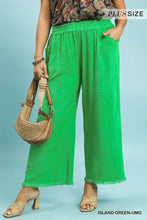 Load image into Gallery viewer, FRAYED HEM WIDE LEG PANTS
