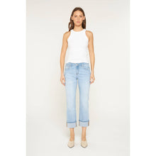 Load image into Gallery viewer, / Mica MID RISE CUFFED STRAIGHT LEG: LIGHT BEACH BLUE
