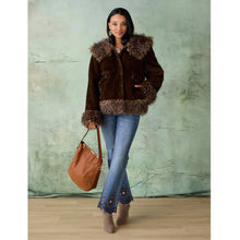 Load image into Gallery viewer, Laurette Faux Fur Jacket: French Roast / S/M
