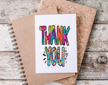 Load image into Gallery viewer, Thank You Note Cards: Craft Colored

