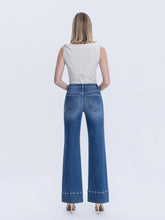 Load image into Gallery viewer, HIGH RISE TROUSER HEM VINTAGE FLARE JEANS Vervet
