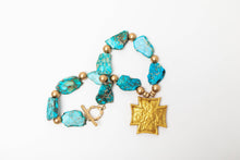 Load image into Gallery viewer, Turquoise Sea Jasper Nuggets with Neal Cross
