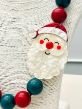 Load image into Gallery viewer, HOLIDAY - Beaded Santa Necklace (red/green) BNK1213

