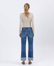 Load image into Gallery viewer, *HIGH RISE CUFFED ANKLE STRAIGHT JEANS
