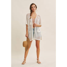 Load image into Gallery viewer, Seaside Bloom Knit Kimono Cardigan

