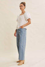 Load image into Gallery viewer, Ivory Bloom Square Neck Blouse
