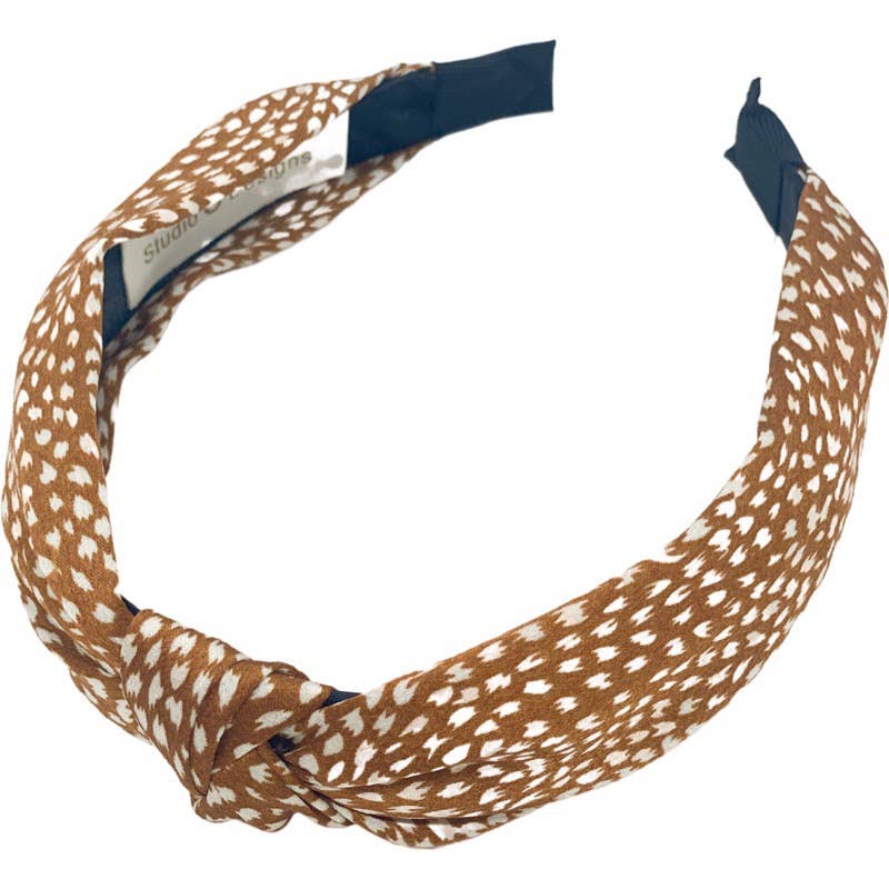 Tan and White Patterned Headband