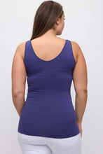 Load image into Gallery viewer, Reversible V or U Neckline Seamless Tank Plus Size: White / Plus
