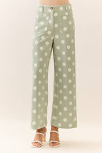 Load image into Gallery viewer, Polka Dot high-rise wide leg pants: White Black / S
