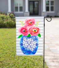 Load image into Gallery viewer, Garden Flag - Spring Floral Vase: 12&quot; x 18&quot; - Double-Sided
